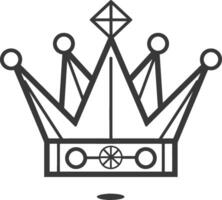 simple black and white drawing of a crown vector