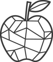 geometrically designed apple vector