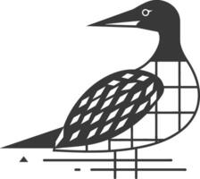 patterned loon on a white background vector
