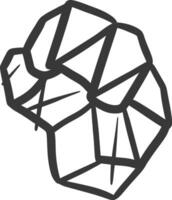 rough sketch of a diamond vector