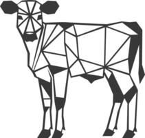 geometrically designed cow A unique take on a classic animal vector