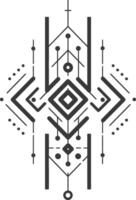 Geometric art with intricate patterns and shapes vector