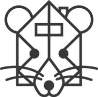 mouse looking like a house vector
