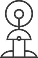 minimalist line drawing of a lamp vector