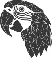 geometric parrot with a large beak vector