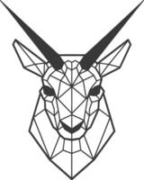 geometric illustration of an antelope head vector