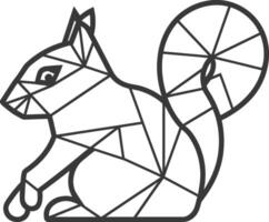 geometric illustration of a squirrel vector