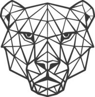 geometric illustration of a cheetah face vector