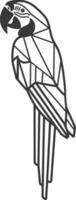 geometric parrot with an elegant design vector