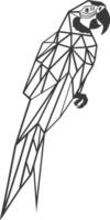 geometric parrot with a sharp beak vector