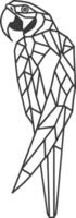 geometric parrot with a curved beak vector