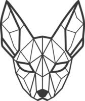 geometric representation of a cat face vector