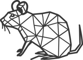 geometric mouse a modern take on a classic vector