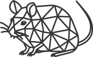geometric mouse art design vector