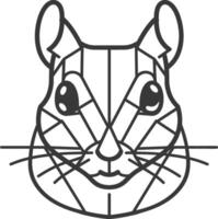 geometric rendering of a squirrel face vector