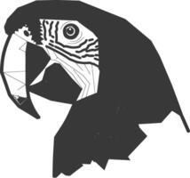 geometric parrot with a keen eye vector
