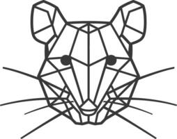 geometric rendering of a rat face vector