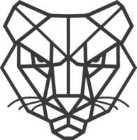 geometric representation of a fierce panther vector