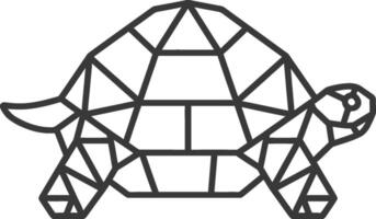geometric illustration of a turtle vector