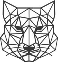 geometric representation of a feline face vector