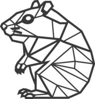 geometric rendering of a hamster vector