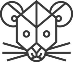 geometric mouse design with a minimalist style vector