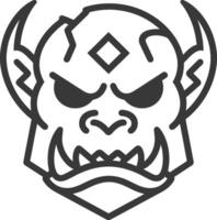 fierce and angry orc with a diamond on its forehead vector
