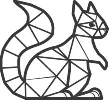 geometric squirrel design Simple yet elegant vector