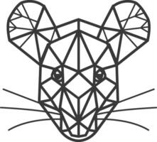geometric rendition of a mouse face vector