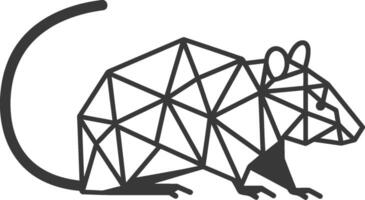 geometric rat with a long tail vector