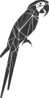 geometric silhouette of a parrot vector