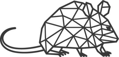 geometric mouse with a long tail vector