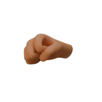3d Render of hand icon stylized png