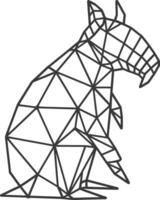 Geometric Representation of a Sitting Capybara vector
