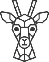 Geometric Illustration of a Giraffe Head vector