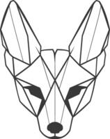 fox face formed by geometric shapes vector