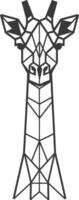 geometric giraffe stares intently at the viewer vector