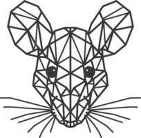 geometric art design representation of a mouse vector