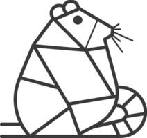 Geometric Representation of a Sitting Rodent with a Wheel vector