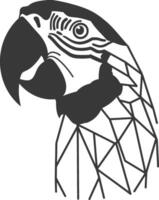 Geometric Portrait of a Parrots Profile vector