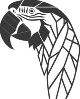 Geometric Illustration of a Parrots Head Depicting a Bold and Modern Design vector