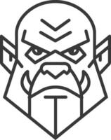 fierce and powerful Orc warrior vector