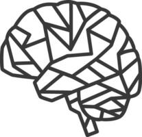 geometric art design representation of the human brain vector
