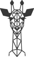 Geometric Representation of a Giraffes Head vector