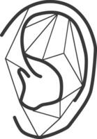 geometric design of an ear vector