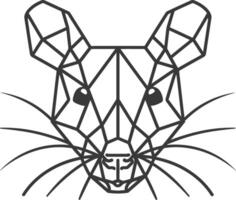 geometric depiction of a mouse face vector