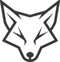 bold and simple fox head design The sharp lines and geometric shapes vector