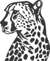 cheetah profile spotted and fierce vector