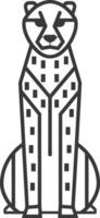 cheetah sits proudly its spots forming a geometric pattern vector