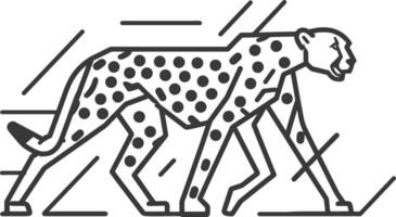 cheetah running fast showing its speed and grace vector